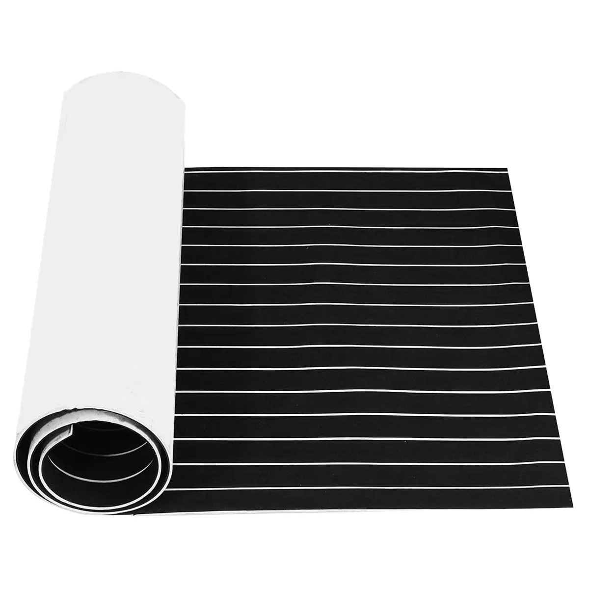 Self-Adhesive High-Density Odorless EVA Foam Teak Look Decking - 2400x450x6mm Non Slip Rug, Anti-Fouling Synthetic Flooring for Motorhomes, Garden Use