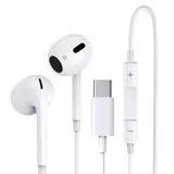 USB C Wired Earbuds with Mic & Volume Control,Volume Control, Hi-Fi Stereo, Dual-Channel, Custom-Fit for Phone 17/17 Pro/16/15, Samsung S25/S24/S23, Pixel 10/9, OnePlus, and USB-C Phones