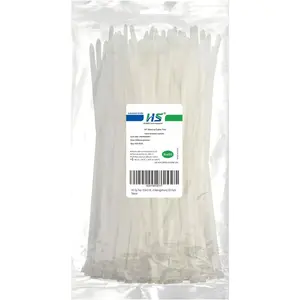 HS Nylon Cable Ties – White, Durable Straps for Bike, Car & Cord Management HUASU