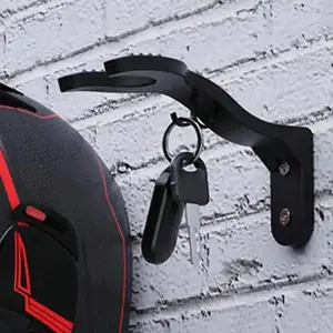 Motorcycle Helmet Stand, Helmet Wall Hook, Universal Helmet and Hat Holder, Home Motorcycle, Bicycle and Soccer Gear Organizer Rack