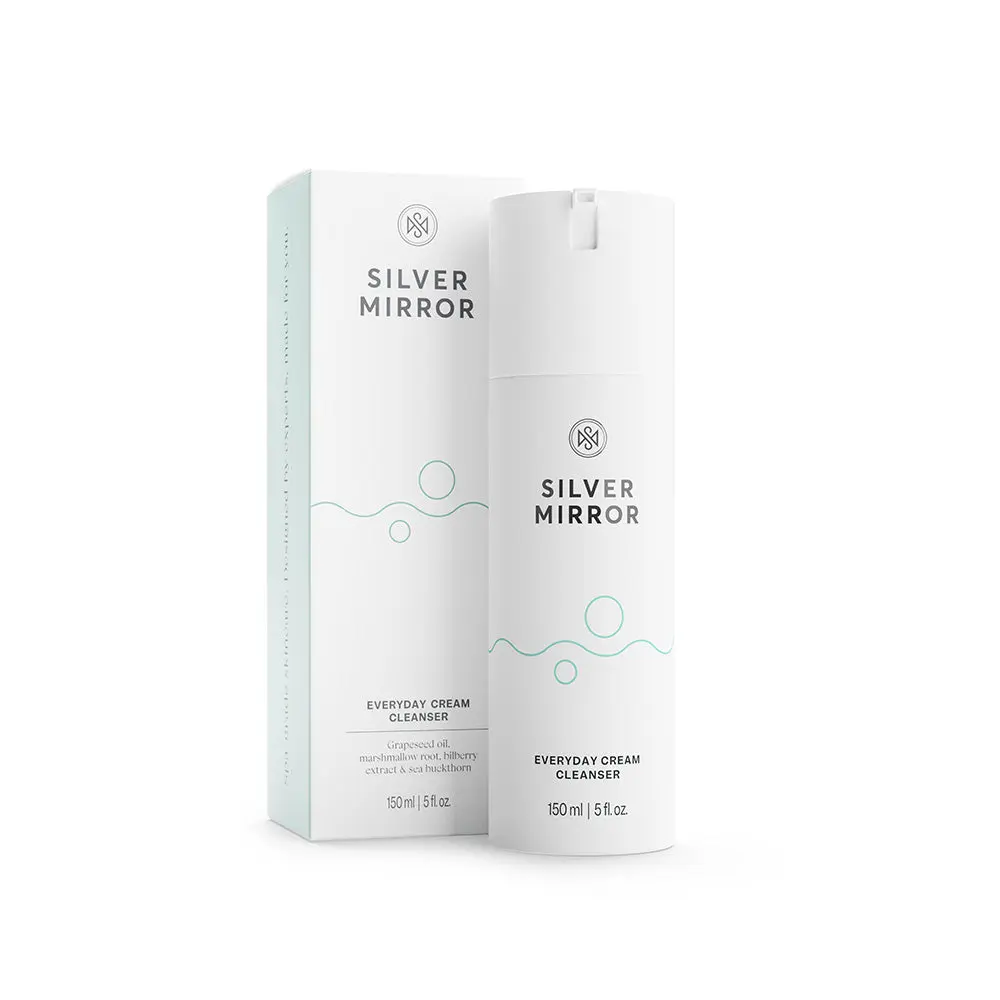 Gentle Silver Mirror Everyday Cream Cleanser for Hydrating and Brightening Skin - Cleansing