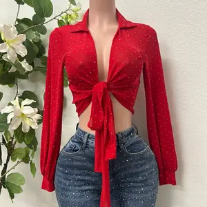 Red Semi-Sheer T-Shirt Top for Womenswear - Perfect for Casual Wear