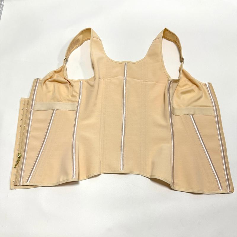 Shapewear Women Colombian Fajas Waist Trainer Tummy Control Vest Body Shaper 17 Steel Bones 3-Row Hooks Zipper Adjustable Strap