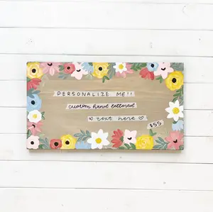 Hand painted wooden sign- personalized custom lettering