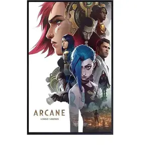 Christ-EZ Anime Cartoon Arcane  Movie Poster Cool Wall Decor Art Print Posters For Room Aesthetic - Matte Poster Frameless Gift