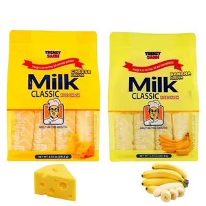 New Flavor Korean Milk Rice Crackers Cheese & Banana Flavor Snack 8.53 oz Each Healthy Non-Fried Fluffy Crispy Treat Melt in The Mouth Individual Packet