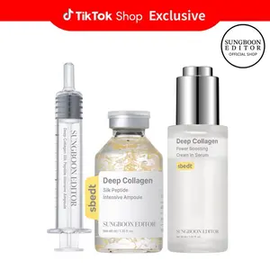 [Sungboon] Silk Collagen & Peptide Face-Lift Duo Tiktok Exclusive – Ampoule + Serum with 8 types Hyaluronic Acid for wrinkles & fine lines | Gift set Firming, Moisturizing, Collagen Boosting, Anti aging Korean Home for all skin types Daily Restore