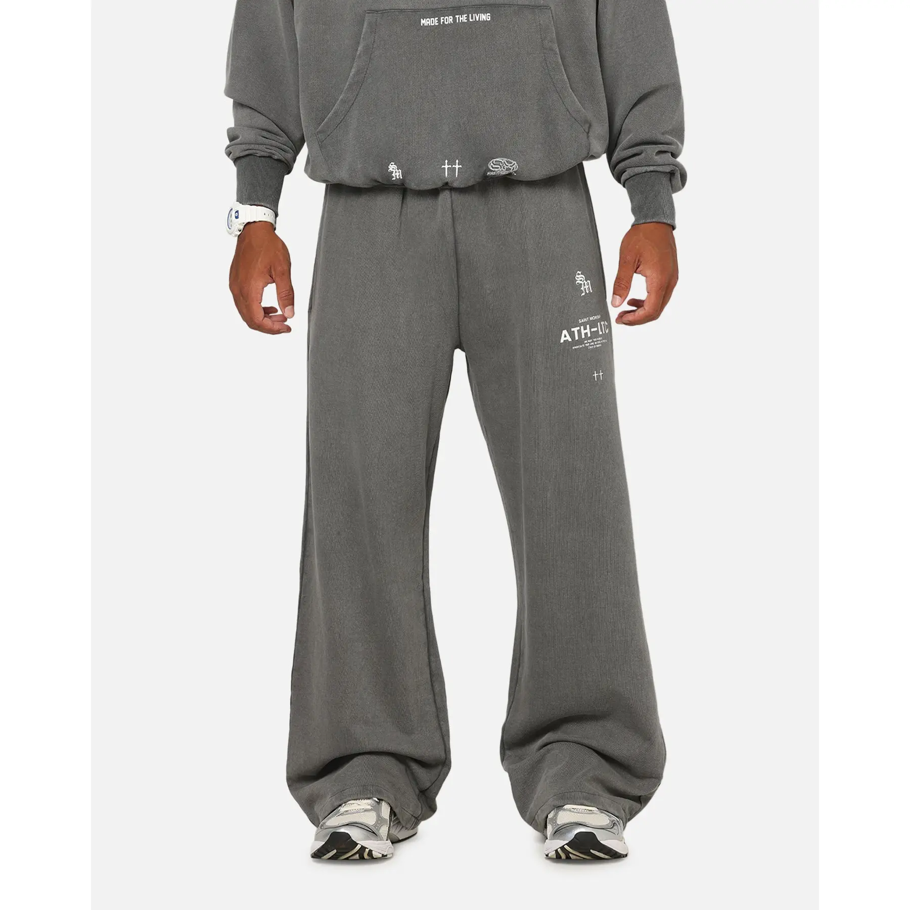 Saint Morta Athletc Sweatpants Washed Charcoal