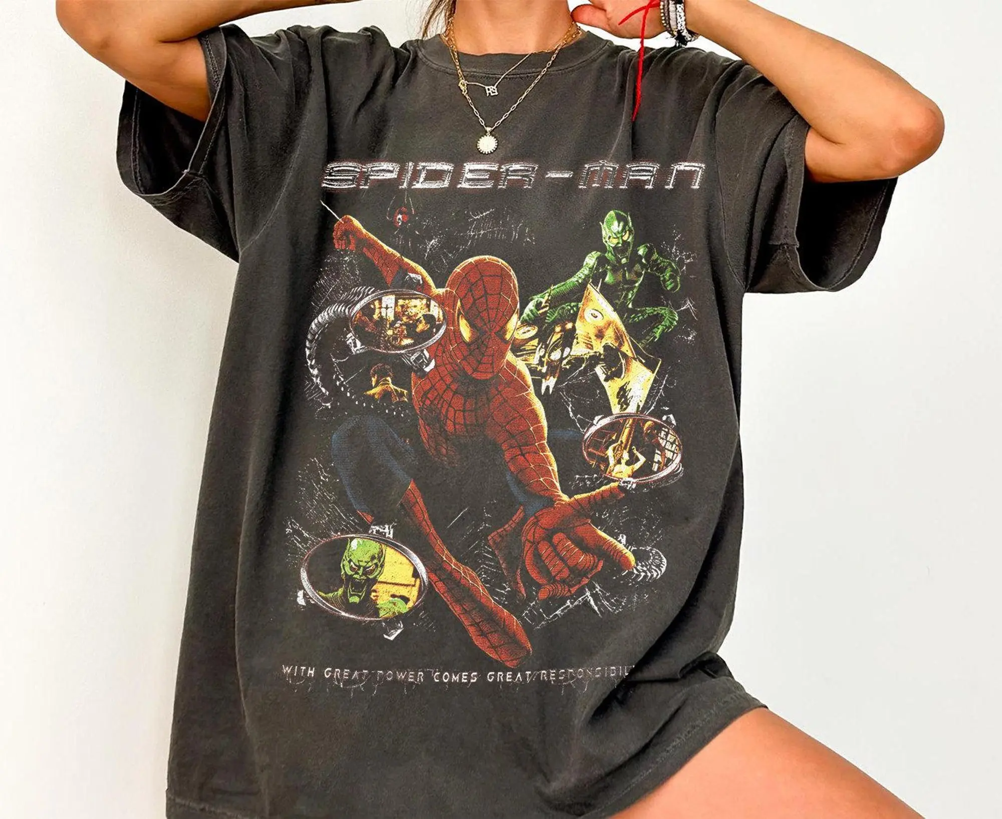 Retro 90'S Spider Homage T-Shirt, Fan Tee Graphic T-Shirt, Retro Spider Comic Shirt,