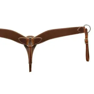 Heavy Duty Double Stitched Leather Breastcollar. Made in USA