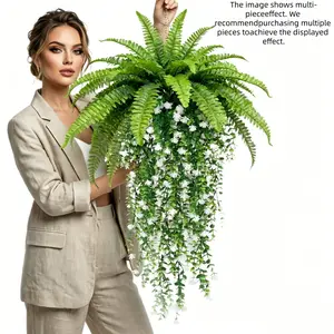 White Camellia & Eucalyptus Artificial Garland | Faux Hanging Vine for Wedding Arch Party Backdrop Dessert Table | Flexible Silk Stems for Adult Event Stylists | US Romantic Floral Supply Party Decor