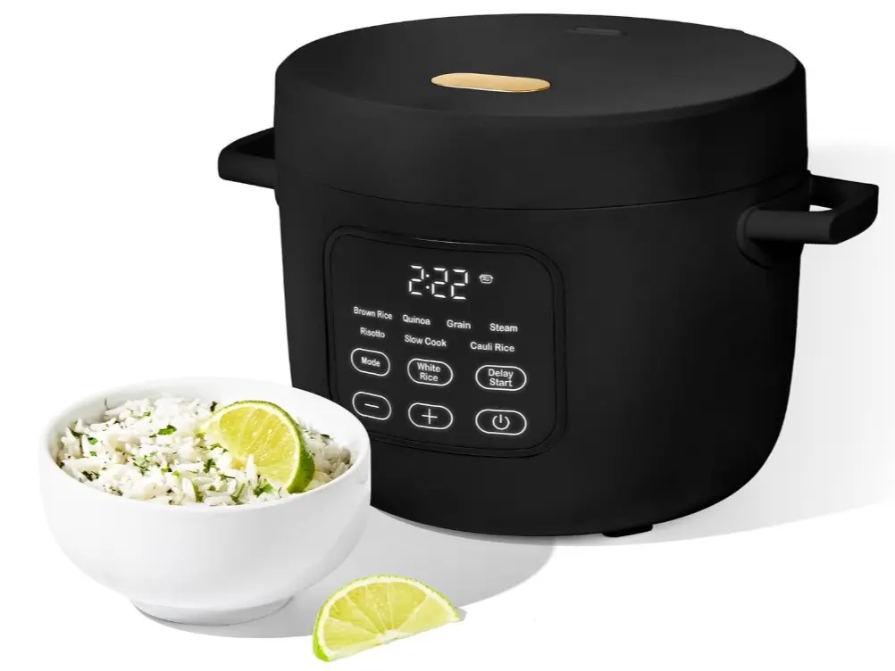 14-Cup Large Capacity Rice Cooker - Multi-Functional Kitchen Appliance with Stainless Steel Bowl (Black)