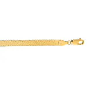14K Gold 24"" 6mm Imperial Herringbone Chain
