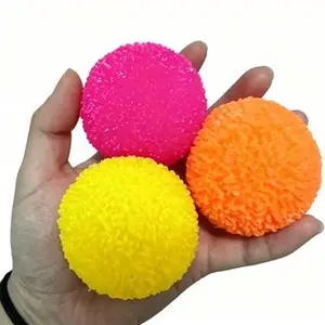 Textured Spike Fuzzy Squish Ball Fidget Gadget Multi Color Soft Stretch Stress Relief Desktop Ornament For Office Daily Anxiety Release