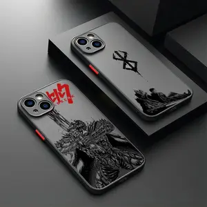 Berserk Guts Hot Anime Phone Case  for iPhone 17, 16, 15, 14, 13, 12, 11 Pro Air Plus ProMax and Samsung S26-S22 Plus shock-absorbing phone cases, fashionable gift.