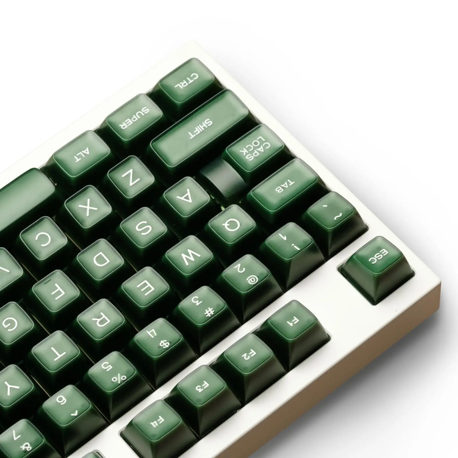 Emerald Green SA Profile Keycaps Set, Double Shot Shine Through Key Caps For MX Switch Mechanical Keyboard 60% 65% 75% TKL