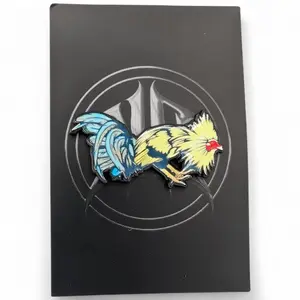 Gallo Amarillo y Azul - Soft Enamel Pin