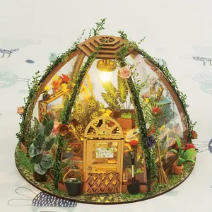 Miniature Dollhouse Kit with Furniture, DIY 1:24 Scale Model House, House Building Kit, Room Decor & Desktop Decoration, Perfect Gift for Birthdays & Father's Day