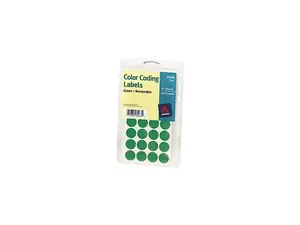 Avery 05463 Print or Write Removable Color-Coding Labels, 3/4in dia, Green, 1008/Pack Avery 05463 Print or Write Removable Color-Coding Labels, 3/4in dia, Green, 1008/Pack