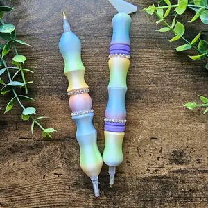Diamond Painting Pen 3D Printed Multiplacer Push Tip Dual Ended Replacable Tip Art Tool with Colorful Design E-painter Compatible Plastic Tips