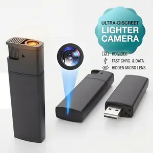 Mini Portable Lighter Security Camera 64GB BodyCam 1080P HD Home Outdoor Small Recording Card Cam with 64GB Internal Memory High-Definition Camera in a Lighter[NO WIFI]