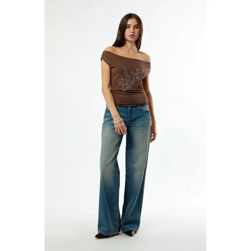 Pacsun Women's Casey Low Rise Baggy Jeans Light Indigo