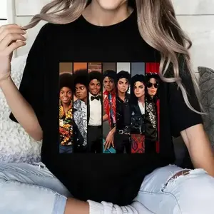 100 Percent Cotton Fashion Statement T-Shirt Michael Jackson Evolution Design Summer Wear Gift For Music Lovers #   Michael Jackson #   Jaafar Jackson #   biopic #   music legend