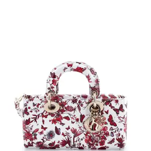 Pre-owned Dior Leather Top Handle Bags Christian Lady D Joy Bag Printed Small by Rebag