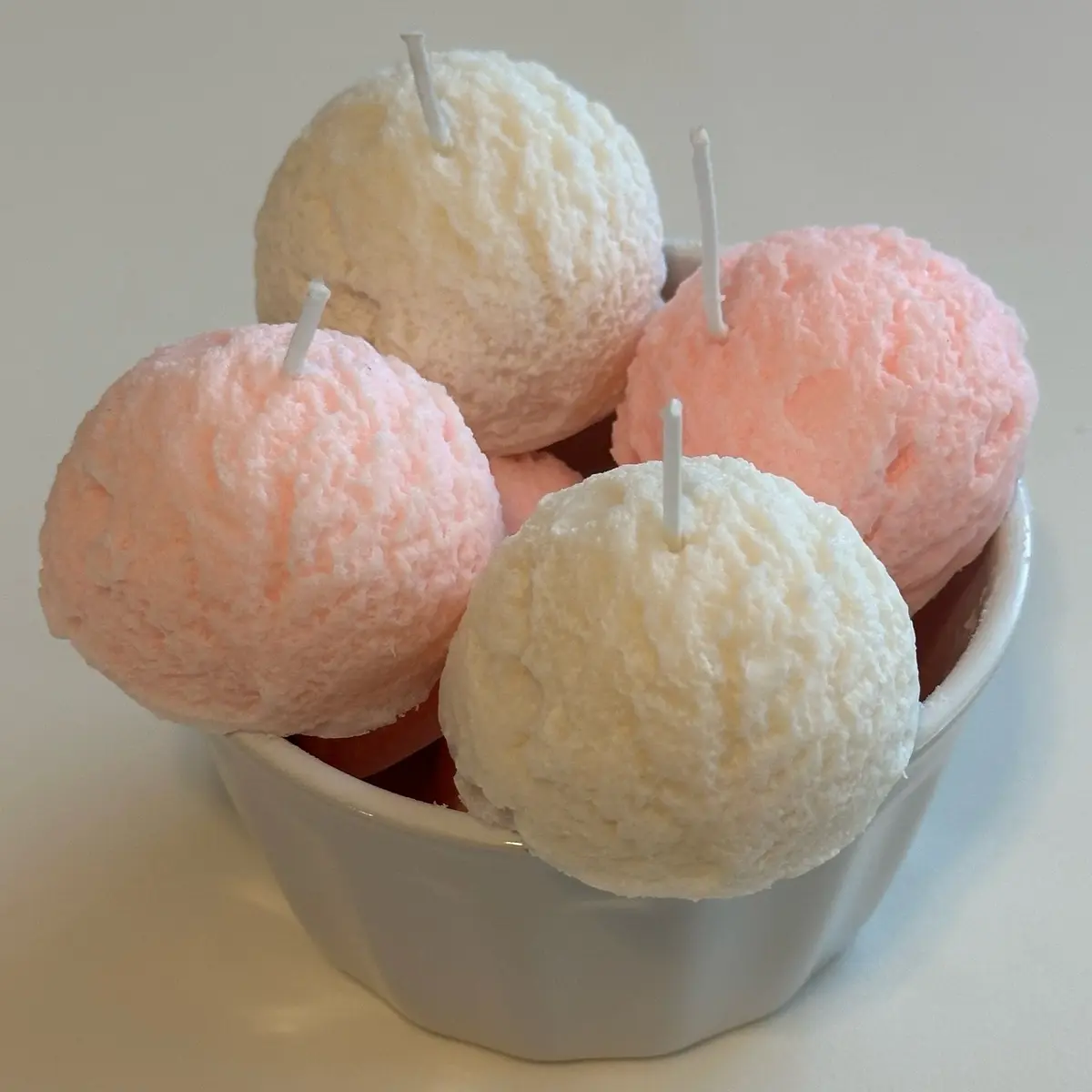 Ice Cream Scoop Pillar Candle