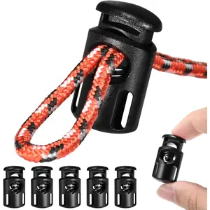 10pcs Plastic Cord Lock Toggle Paracord Cord Locks Spring Stopper Clasp for Drawstring Shoe Laces Sweatpants Hoodie Bungee Gloves String Replacement