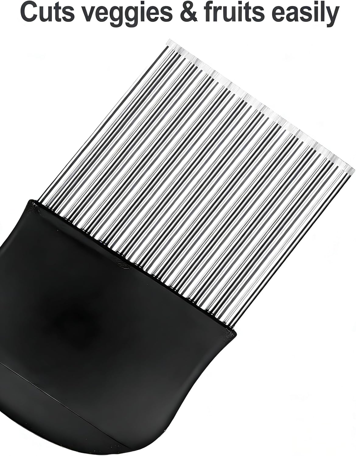 Stainless Steel Crinkle Cutter Knife – Wavy French Fry Slicer for Vegetables, Fruits & Decorative Food Prep