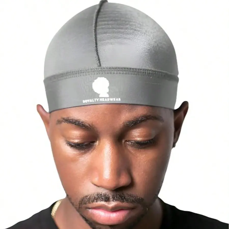 Royalty Headwear Silky Wave Cap for 360, 540 & 720 Waves, Soft Breathable Durag Skull Cap Beanie for Men