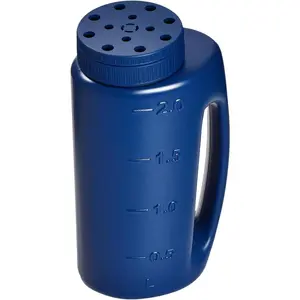 Handheld Seed Shaker - Hand Spreader - 90oz Capacity Multi-Purpose Spreader for Fertilizer, Grass Seed, Ice Melt & Lawn Care - Blue