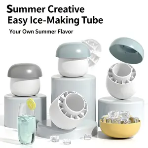 Silicone Mushroom Ice Cube Maker for Home Bar, Easy Release Ice Block Mold Bucket, 55 Pcs Crushed Ice Tray for Kitchen Party & Drinks – Durable, BPA-Free, Detachable for Easy