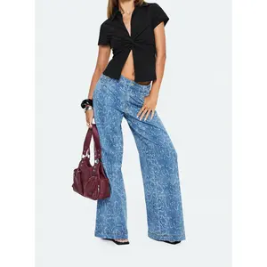 Spoken Truth Mid Rise Straight Leg Jeans Snake Blue Wash