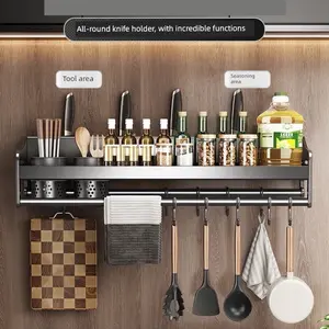 Kitchen All Around Knife and Spice Utensil Rack for Organizing Kitchen Utensils