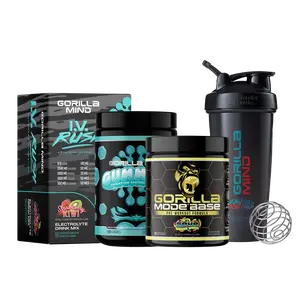Gorilla Mind Beginner Stack (Pre-Workout, Creatine & Hydration Bundle + Free Shaker Bottle)