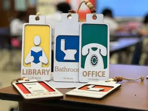 Custom Wooden Bathroom Passes for Teachers