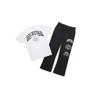 Stori White/Black T-Shirt/ Relaxed Track Set