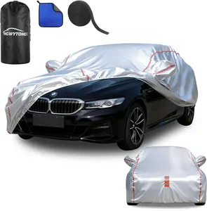 Car Cover Waterproof All Weather for BMW 5 Series 2007-2025,All-Around Fastening and 4 Upgrades, 60s Quick-Install for Car Cover, Cars Accessories Waterproof Full Exterior Cover Weather Car Cover Car Cover Custom Fit
