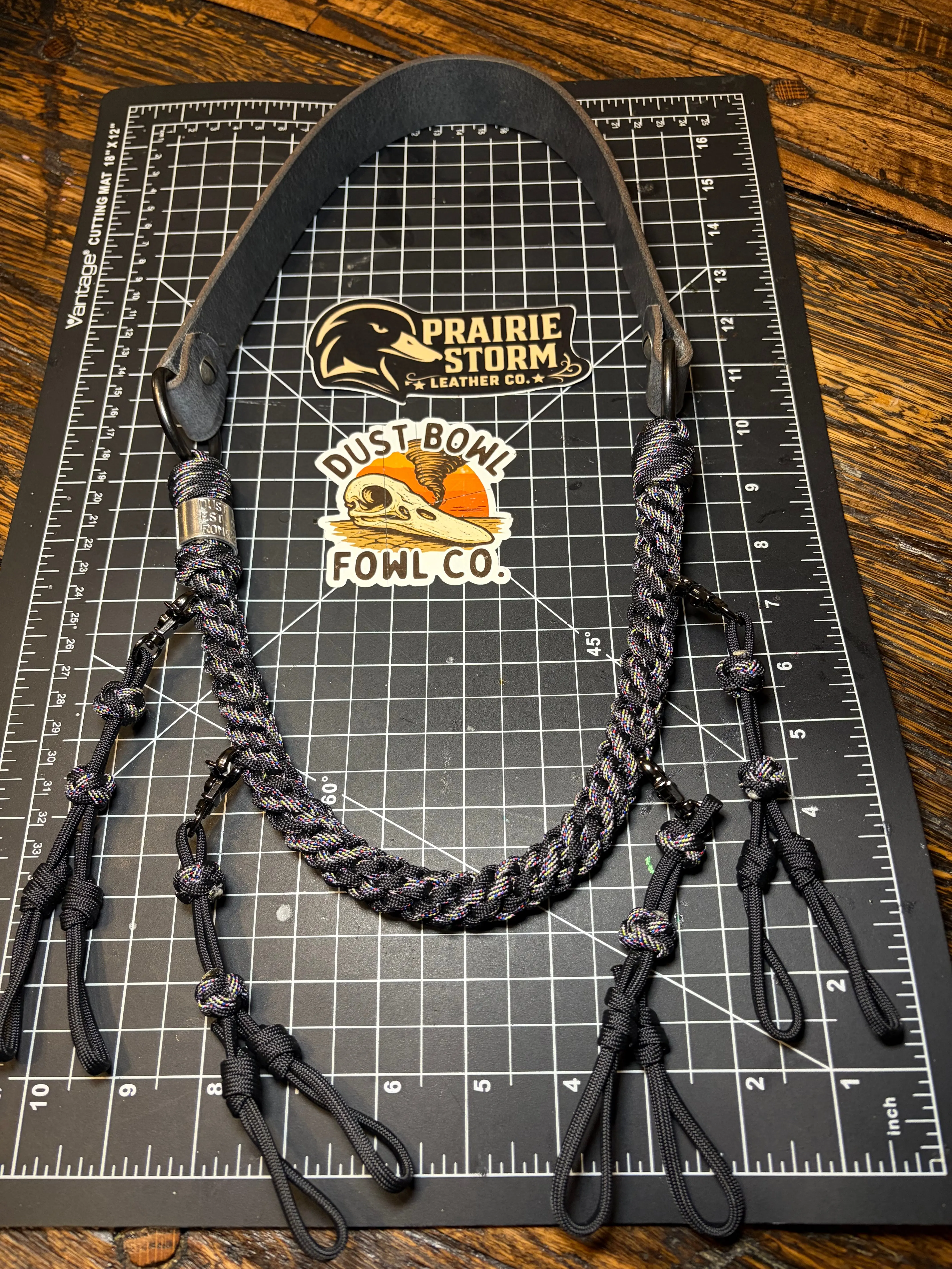 Leather x Half Round Lanyard -  Tracer