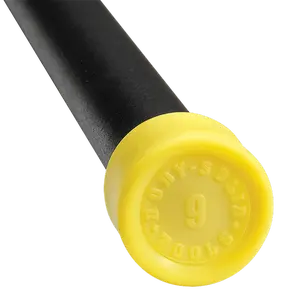 9LB YELLOW PADDED WEIGHTED BAR - Grip Diameter 1.05"