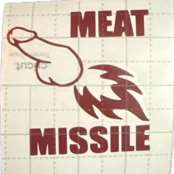 Meat Missile Decal joke decal