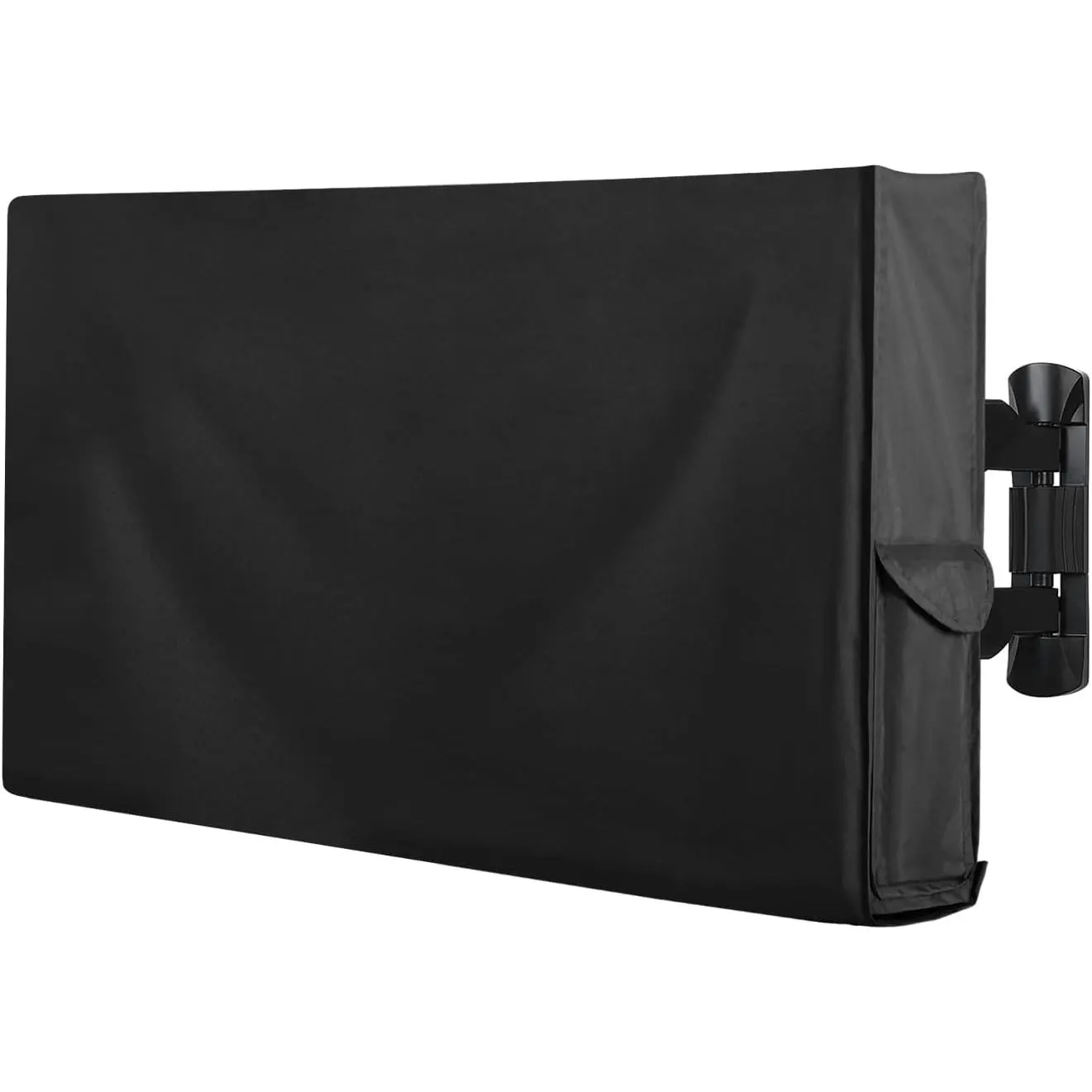 and Weatherproof Outdoor Flat Screen TV Cover with Bottom Covering 28-32 Inch TV,  and  Screen Protector, Size 30" L x 19" W x 5.5" H, Black