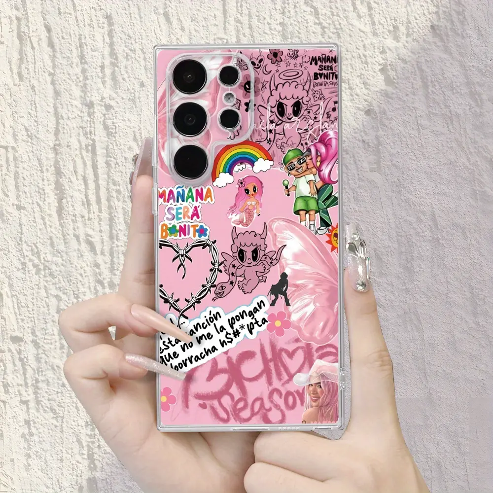Trendy Colombian Cartoon Singer Customized Silicone TPU Cellphone Case - UV Printed, Transparent, Protective Multi-Model Accessory for Samsung S26-S10 & iPhone 17-11 Pro/ProMax, High-Cost-Performance Wholesale Mobile Device Accessory, Accessories