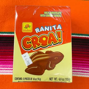 De la Rosa Ranita Croa! Milk Chocolate with Crunchy Cereal - 12 Pieces (16g each) - Snack & Dessert