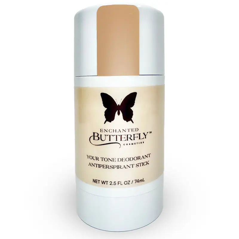 Enchanted Butterfly Cosmetics Tinted Antiperspirant Deodorant Stick - Light Tone 2.5 oz, Lightweight Formula for All-Day Use