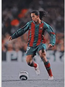 DEODEO Ronaldinho Legendary Brazilian Football Player Poster (8) Canvas Wall Art Prints Poster Gifts Photo Picture Painting Posters Room Decor Home Decorative