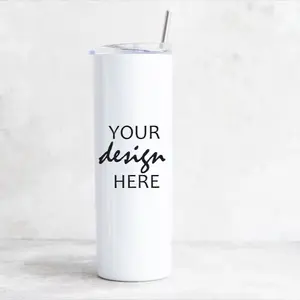Personalized tumbler for Daily Use with metal straw and straw cleaner