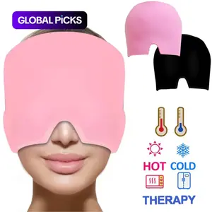 Gel Cold Compress Cooling Mask Head Cover, Reusable Gel Headband Suitable for Relieving Overheating of the Head, Relieving Fatigue and Providing Physical Cooling, Physiotherapy Cap, Sleeping Eye Mask, Stretchable Eye Mask, Sleep Aid Product